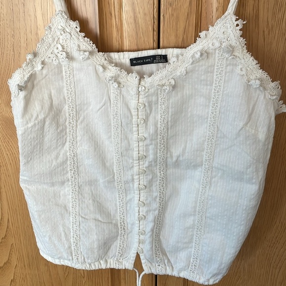 Black Tape White Camisole size small - Picture 3 of 6